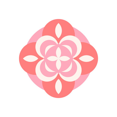 Beautiful Lace Tile Graphics and Icons, Floral Art and Cutouts with Totem and Geometric Vector Design Elementsのイラスト素材