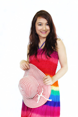 women the summerColorful clothesの写真素材