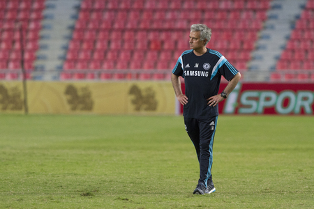 BANGKOK THAILAND:May 2015: JOSE MOURINHO Head Coach of Chelsea FC inThe Singha Chelsea FC Celebration Match at Rajamanggala Nationnal Stadium Bangkok Thailand 30 May 2015のeditorial素材