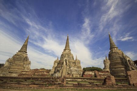 Ayutthaya Old Town filled with historic sites.の写真素材