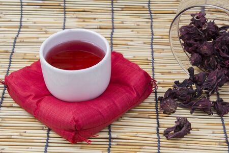Red hot from herbs tea.の写真素材