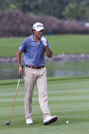 CHONBURI,THAILAND :DECEMBER 13:Clement Sordet in action during THAILAND GOLF CHAMPIONSHIP 2015  on December 13 at Amata Spring Country Club, Chonburi Thailand.のeditorial素材