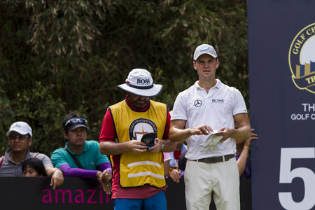 CHONBURI,THAILAND :DECEMBER 13:Martin Kaymer in action during THAILAND GOLF CHAMPIONSHIP 2015  on December 13 at Amata Spring Country Club, Chonburi Thailand.のeditorial素材
