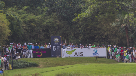 CHONBURI,THAILAND :DECEMBER 13:Donaldson Jamie in action during THAILAND GOLF CHAMPIONSHIP 2015  on December 13 at Amata Spring Country Club, Chonburi Thailand.のeditorial素材