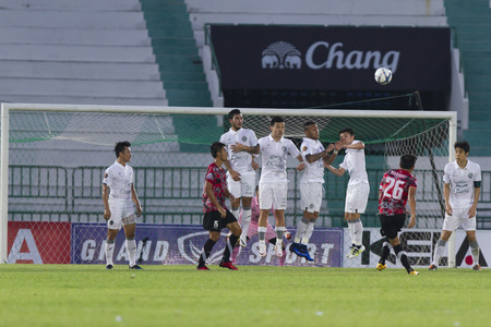 BANGKOK,THAILAND:APRIL;2016:morrgot  maigew of Army FC during football Toyota League cup between Army FC and BURIRAM UTD. , at Army Stadium on April 10,2016:Thailand.のeditorial素材