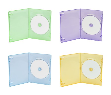 Multi color DVD boxの写真素材