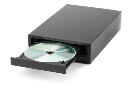 DVD CD recorder on isolated white backgroundの写真素材
