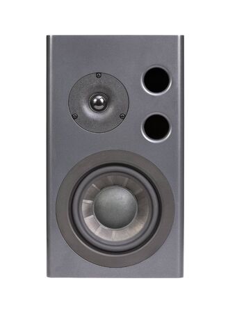 Audio Monitor - Professional Two-Way Speaker on White Isolated Background. Front viewの写真素材