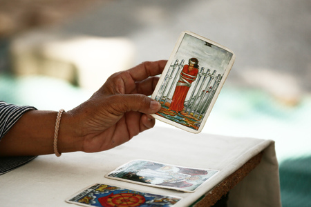 Tarot cards andの写真素材