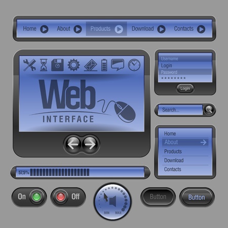 Web UI Elementsのイラスト素材
