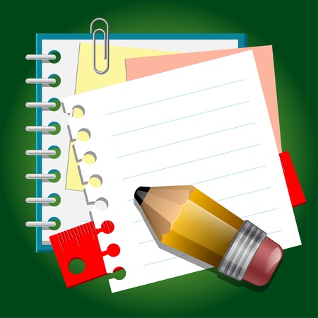 School paper notesのイラスト素材