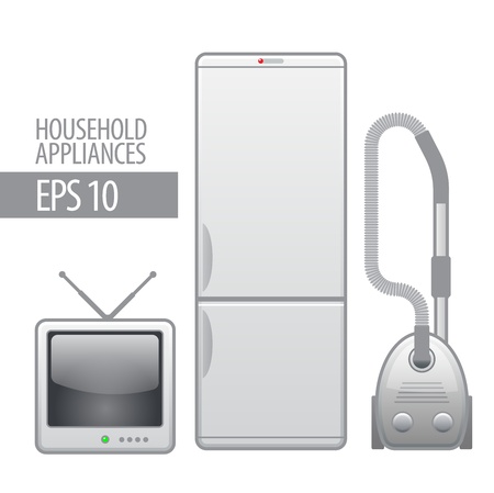 household appliances  icon set のイラスト素材