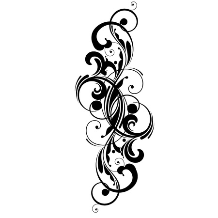 vector floral design elementのイラスト素材