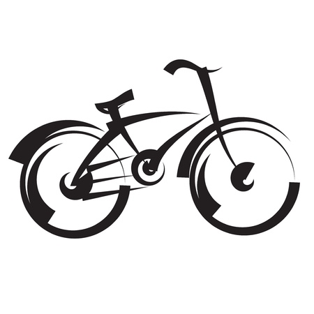 bike  freehand drawing  black and white vectorのイラスト素材