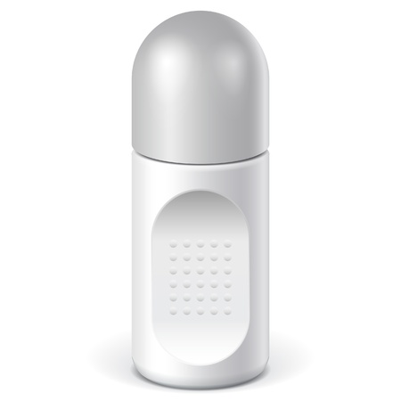 Realistic White Cosmetics bottle can Spray, Deodorant, Air Freshener  Vector illustrationのイラスト素材