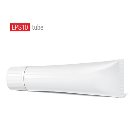 Realistic tube  For cosmetics, cream, tooth paste,のイラスト素材