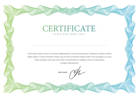 Certificate  Vector template that is used in currency and diplomasのイラスト素材