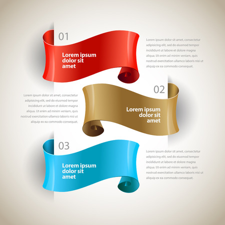 vector ribbons. Design infographics templateのイラスト素材