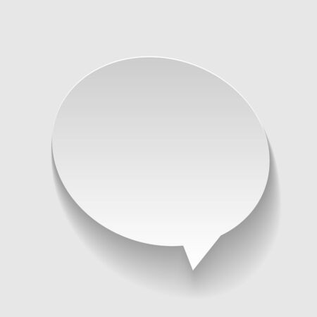 Speech bubbles. Sticker cut from paper. Vector illustration 3d styleのイラスト素材