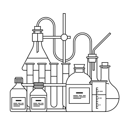 chemical glassware iconのイラスト素材