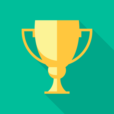 Vector winner cup. Trophy flat iconのイラスト素材