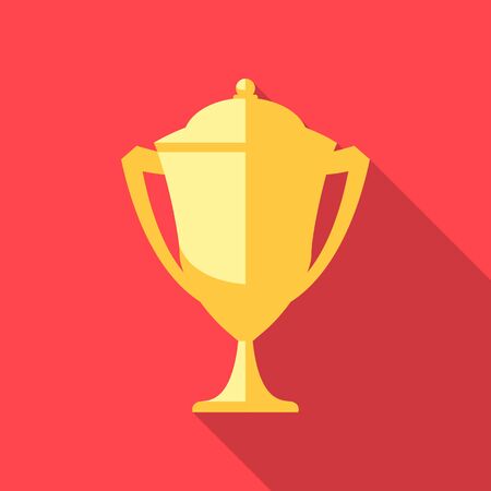 Vector winner cup. Trophy flat iconのイラスト素材