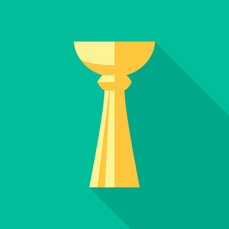 Vector winner cup. Trophy flat iconのイラスト素材