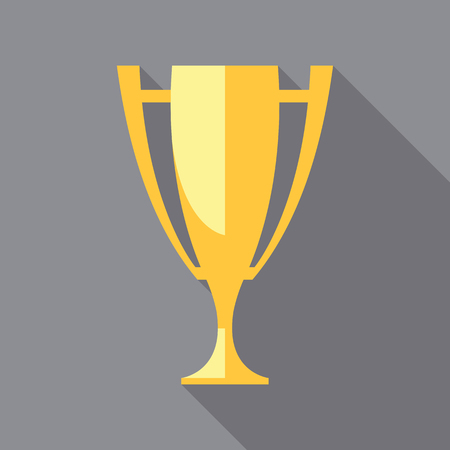Vector winner cup. Trophy flat iconのイラスト素材