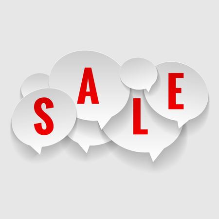 Set of stickers cut from paper. Discount price tags.のイラスト素材