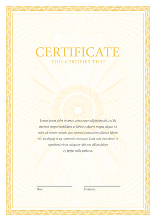 Certificate. Template diplomas, currency. Vectorのイラスト素材
