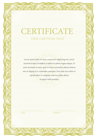 Certificate. Template diplomas, currency. Vectorのイラスト素材