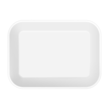 White  Food Tray pack. Template For Mock up Your Design. vector illustration.のイラスト素材