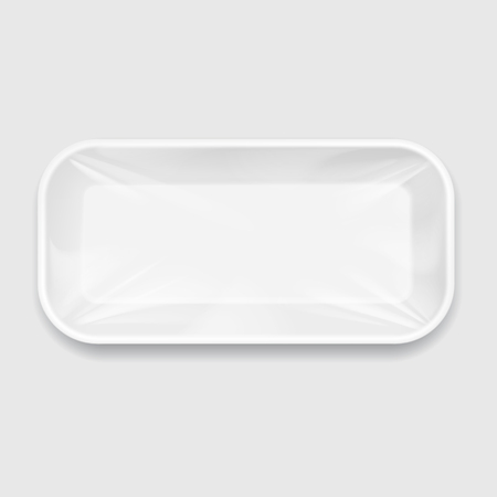 White Styrofoam Food Tray pack.のイラスト素材