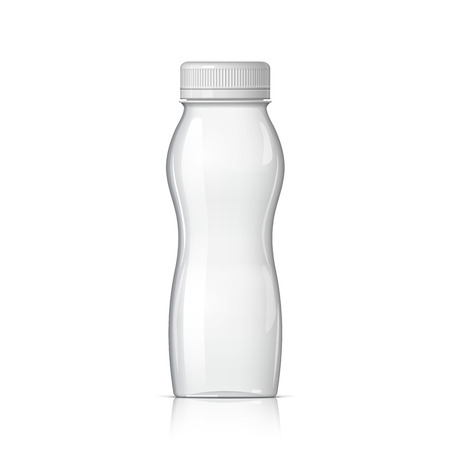 Realistic plastic bottle for yogurt or milk and other liquids.のイラスト素材
