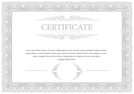 Certificate. Template diploma currency border. Award background Gift voucher. Vector illustration.のイラスト素材