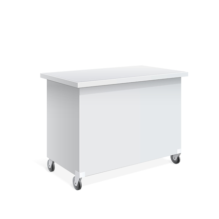 Promotion counter, retail trade stand.のイラスト素材