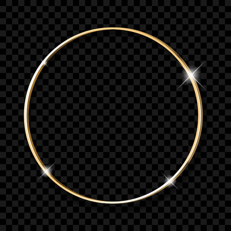 Gold Shiny gloss frame with shadow.のイラスト素材