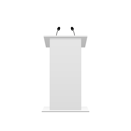 Tribune podium rostrum speech stand. Vector illustrationのイラスト素材