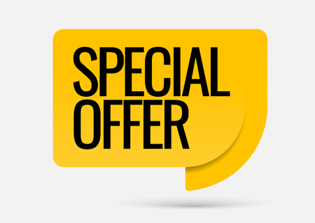 Sale of special offers. Discount with the price is 50 . An ad with a red tag for an advertising campaign at retail on the day of purchase. vector illustrationのイラスト素材