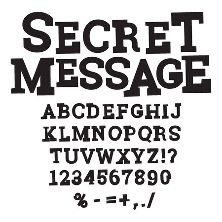 grunge font alphabet. stylish font Vector illustrationのイラスト素材