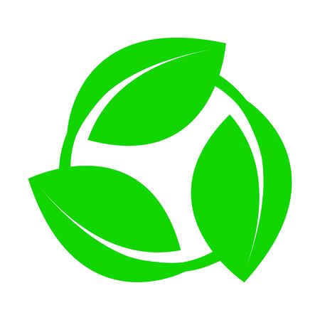 Sprout with leaves. Symbol of an environmentally friendly or rapidly degradable product that does not harm the environment. Vector illustrationのイラスト素材