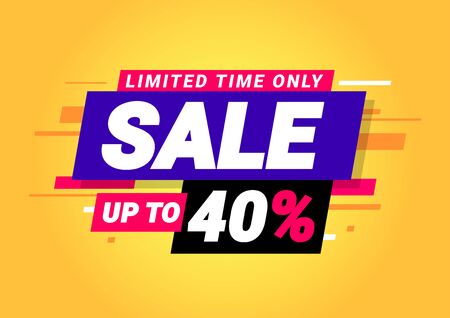 Sale of special offers. Discount with the price is 40. An ad with a red tag for an advertising...