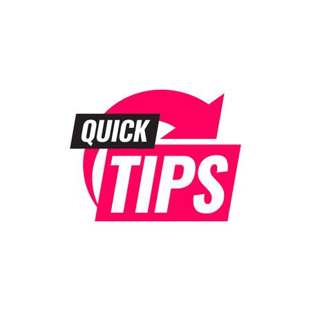 Quick tips. Symbol or emblem. vector illustrationのイラスト素材