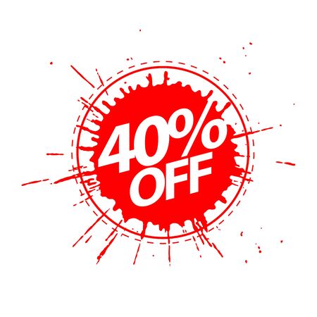 Discount with the price is 40.のイラスト素材