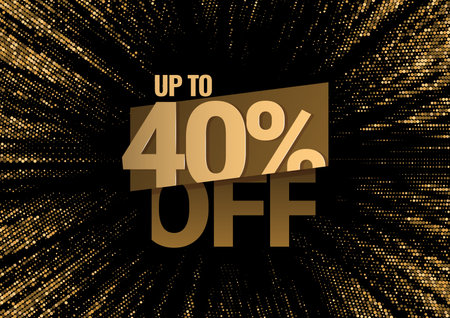 Discount with the price is 40. Vector illustrationのイラスト素材
