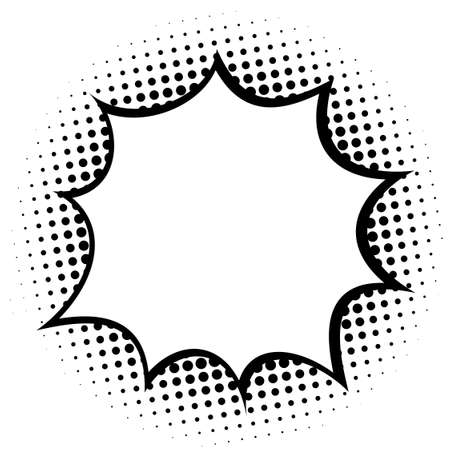 Speech bubble on halftone dots background.のイラスト素材