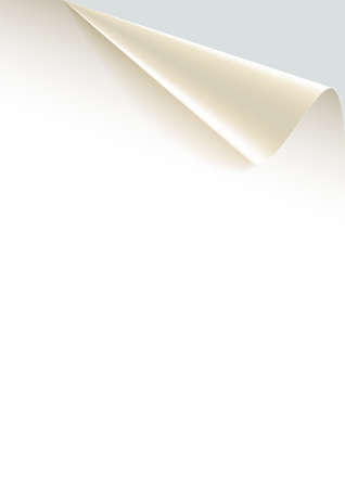 Paper poster with a wrapped up cornerのイラスト素材