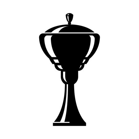 Vector winner cup. Trophy line icon. Symbol or emblem. vector illustrationのイラスト素材