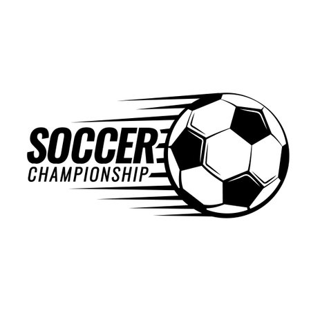 Soccer ball football tournament icons. Symbol or emblem. vector illustrationのイラスト素材