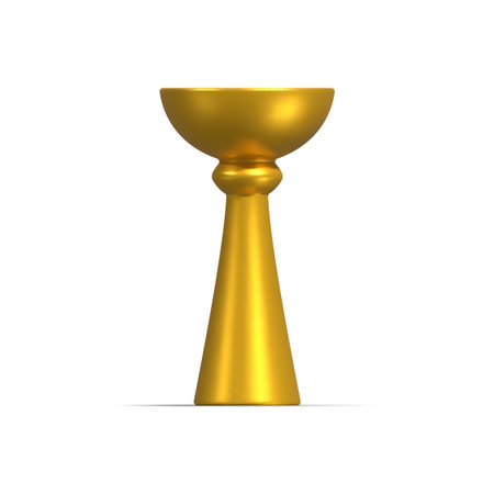 Vector realistic 3d winner cup. Sport tournament award. Symbol or emblem. vector illustrationのイラスト素材